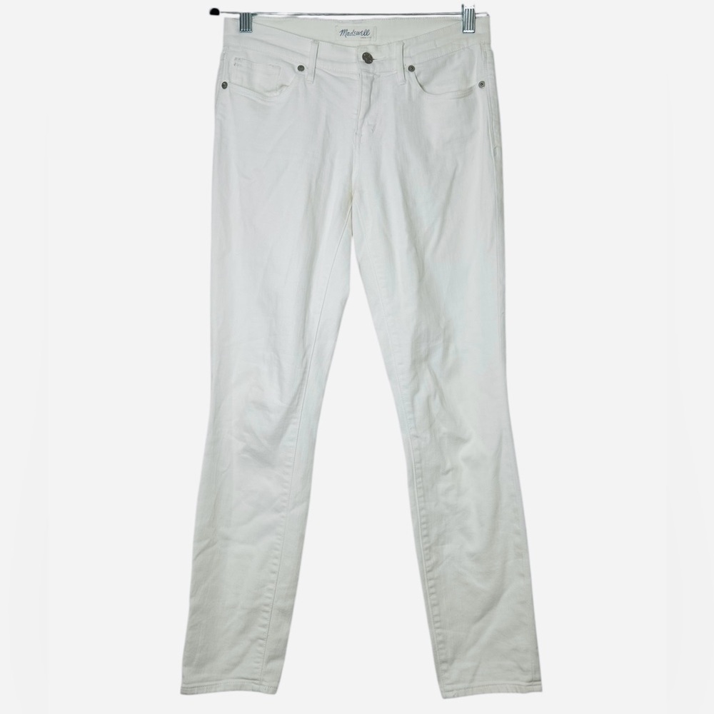 Madewell White Ivory Straight Leg Denim Jeans Size 26 Mid Rise Stretch